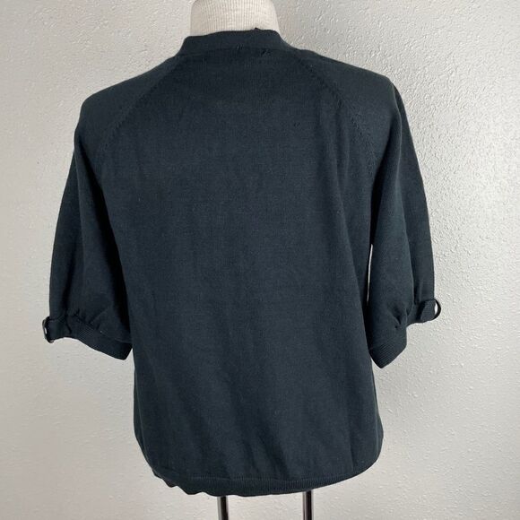 NWT Larry Levine Black Cardigan Sweater Size S - Picture 6 of 9